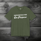 Unapologetically Here on Purpose Unisex Jersey Short Sleeve Tee