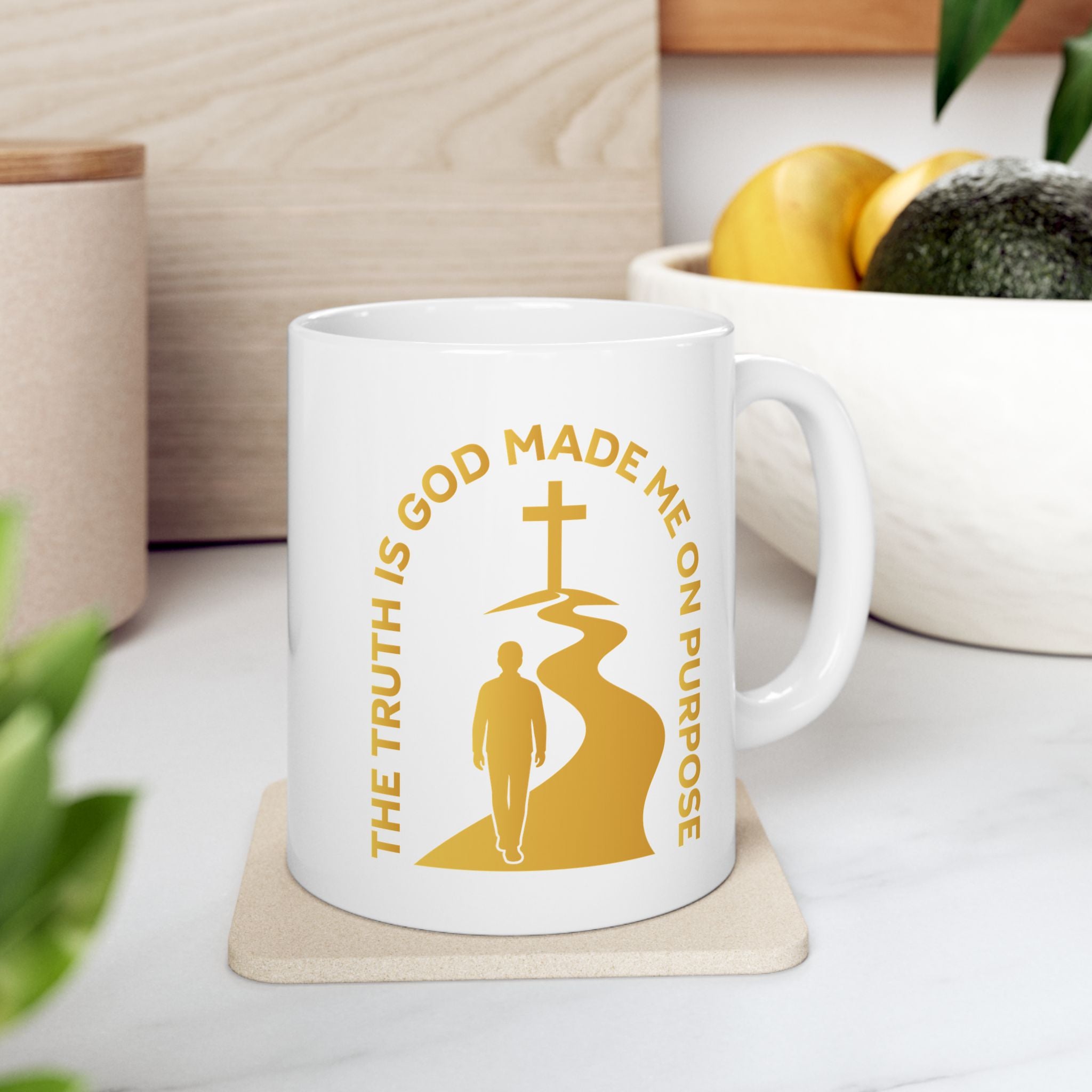 The Truth is God Loves Me on Purpose Coffee Mug